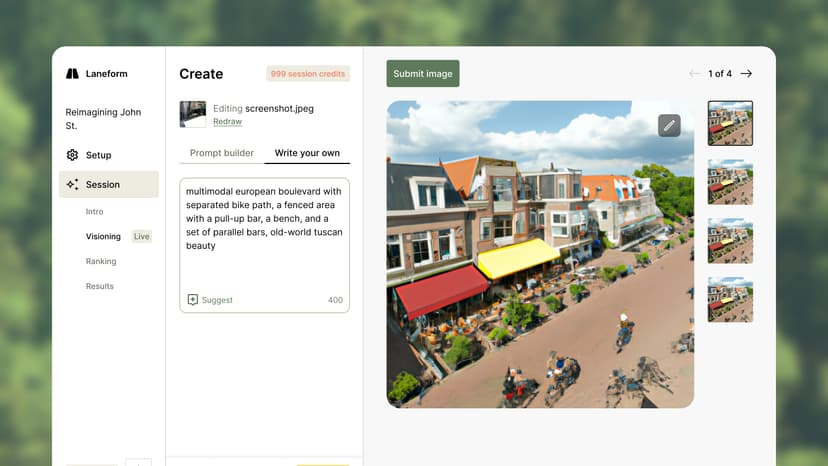 Urban planning community engagement with AI