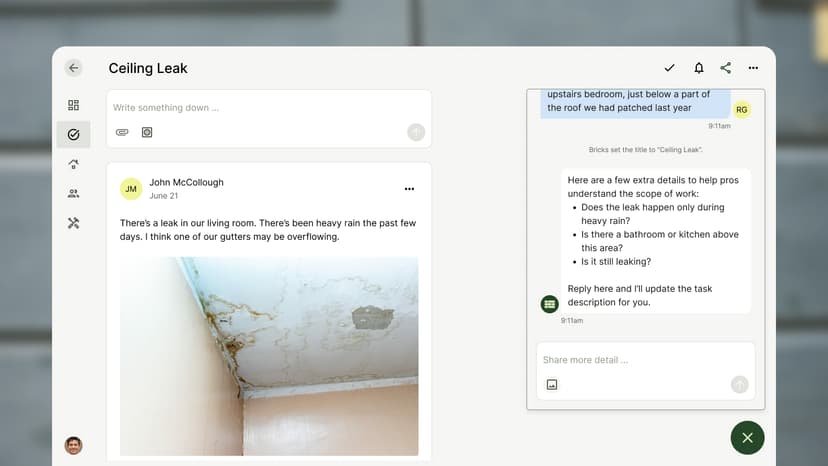 AI assistant to help homeowners manage maintenance and repairs