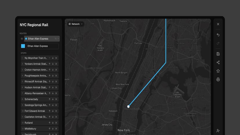 Simulator for concept transit routes