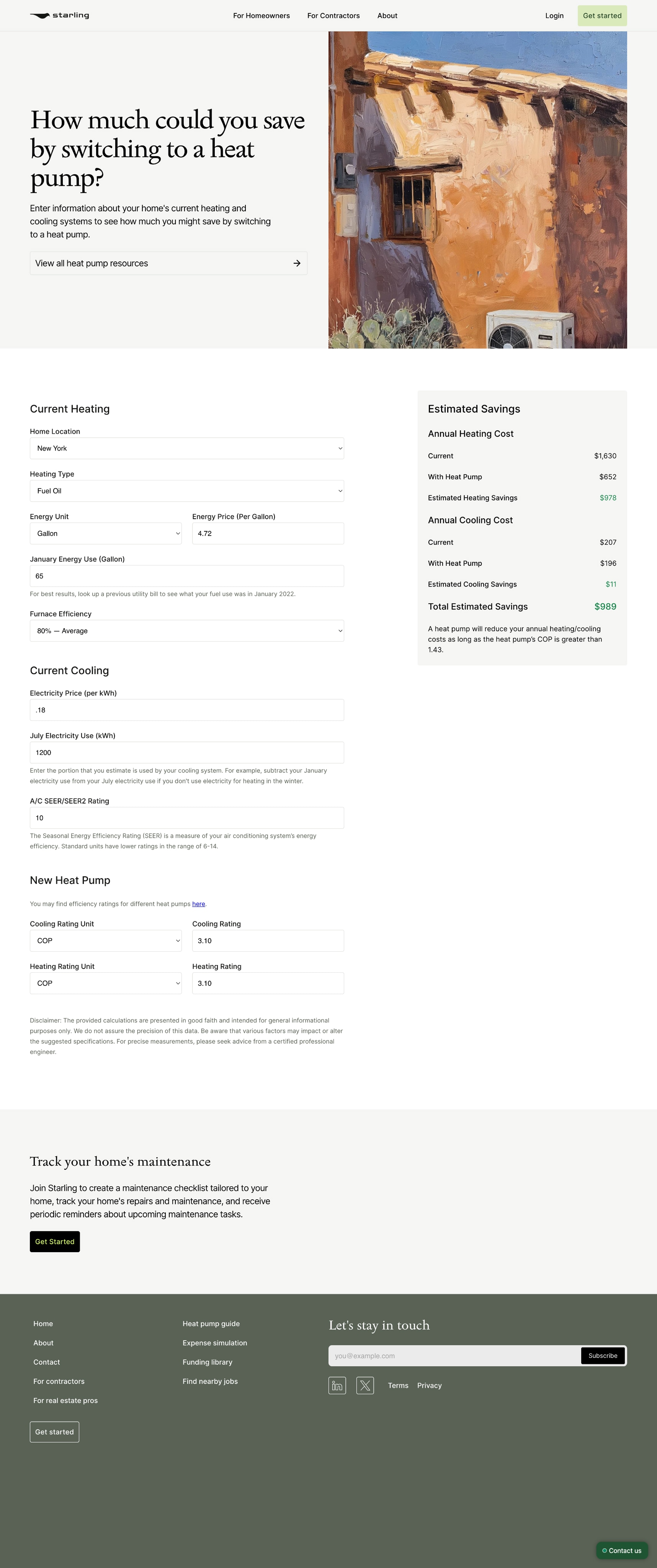 The heat pump savings calculator was one of several free tools we launched to acquire users.